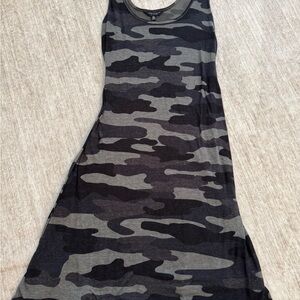 Lucky Brand Gray Camouflage Dress